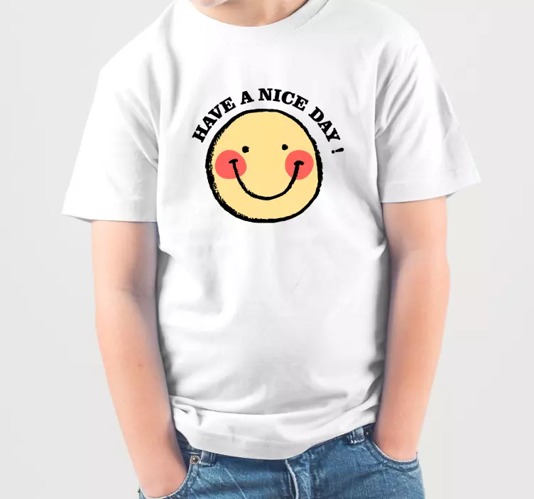 "Have a nice day" smiley face Kids t-shirt - TenStickers