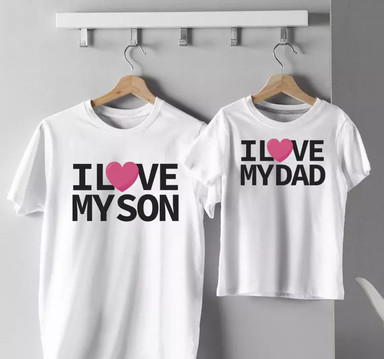 I love my son/dad Father and son shirt - TenStickers