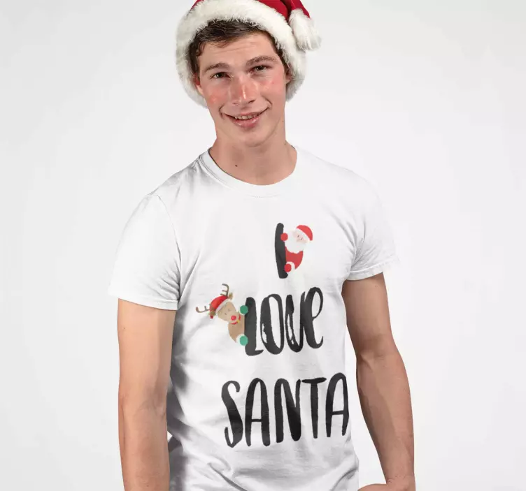 I Love Santa t-shirt Christmas - TenStickers