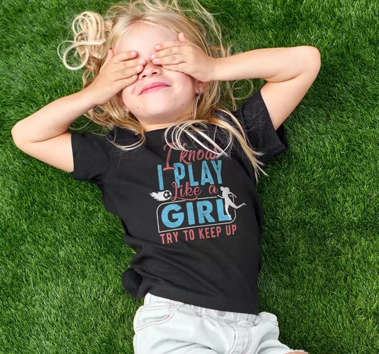 I play like a girl t shirt for boy - TenStickers