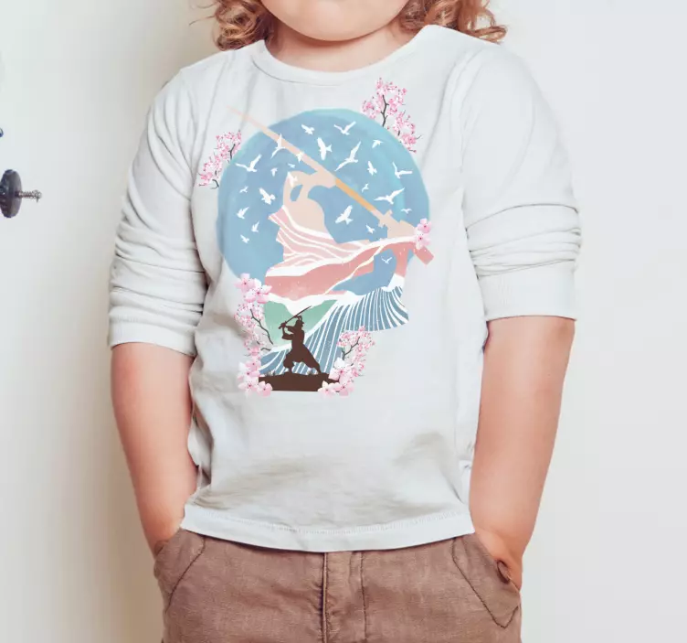 Japanese anime fighter art custom t-shirt - TenStickers