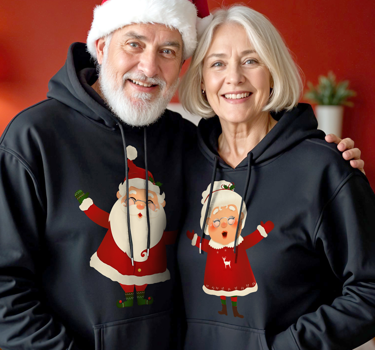 Mr. and Mrs. Claus couple t-shirts - TenStickers