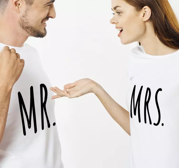Mr. and  Mrs. Couple t shirts - TenStickers