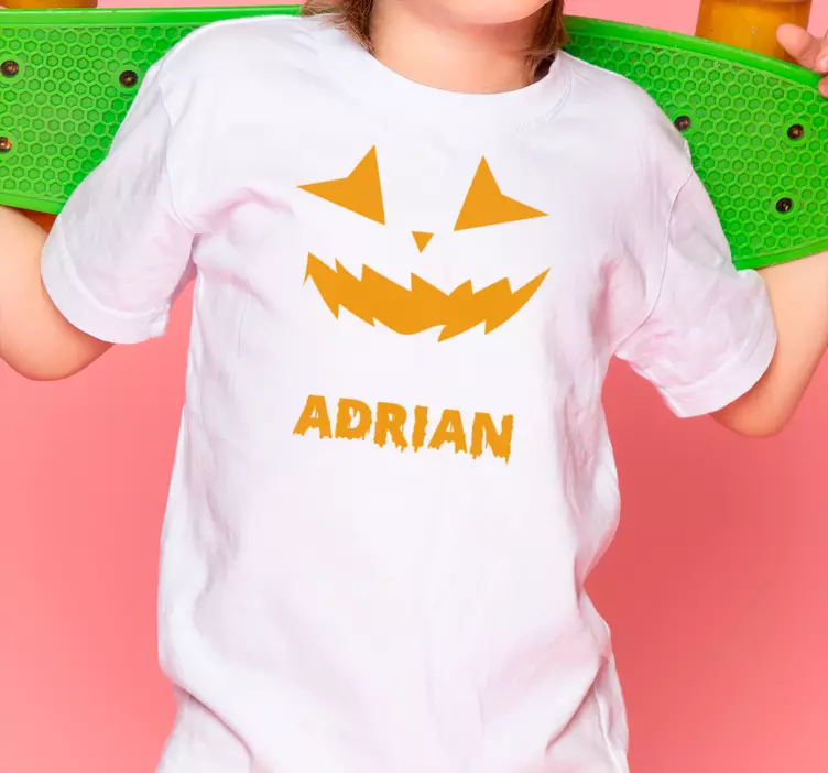 Custom pumpkin design Halloween t-shirt - TenStickers