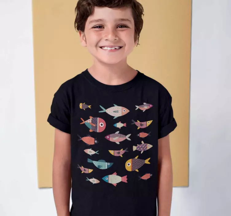 Sailor colorful fishes Kids t-shirt - TenStickers