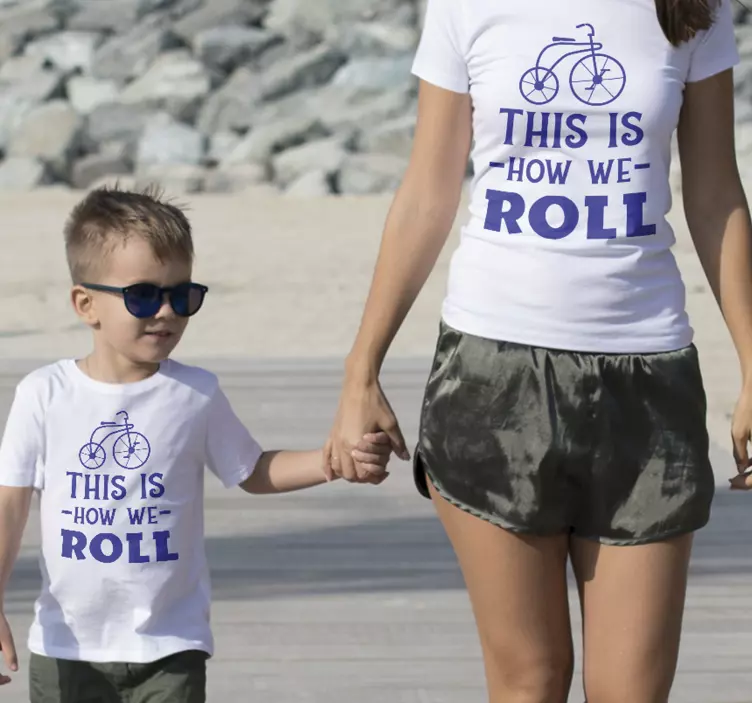 This is how we roll Mother daughter shirt - TenStickers