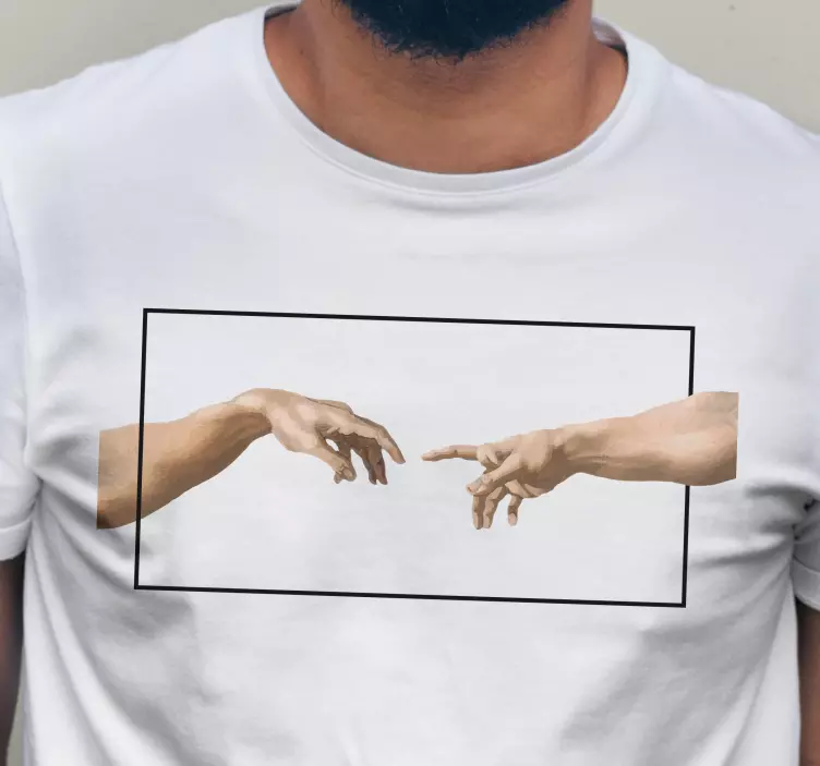 Touching Hands Concept custom t-shirt - TenStickers