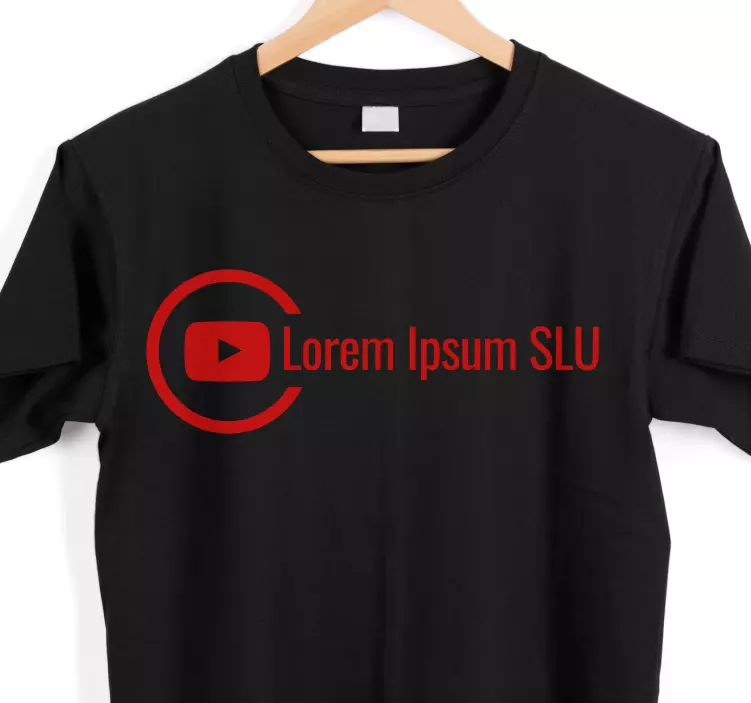 Youtube label customizable T-shirts with name - TenStickers