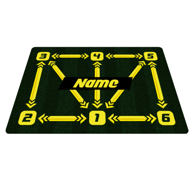 personalized football training game vinyl rug - TenStickers
