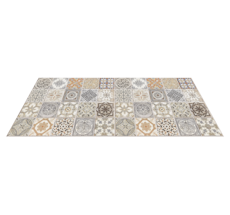 Persian Tiles CREARREDA mosaic vinyl rug - TenStickers