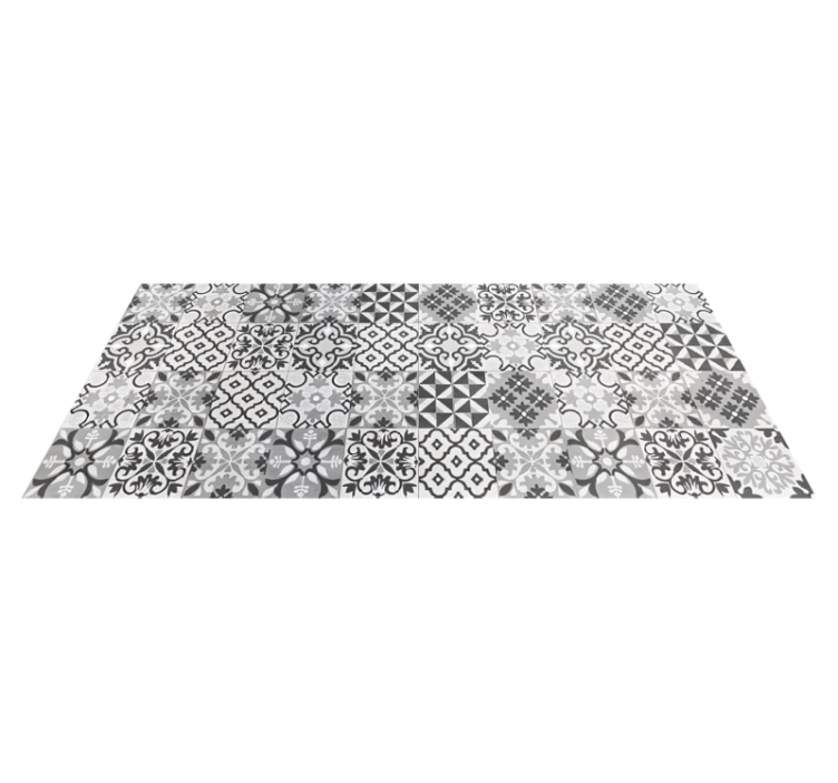 Crearreda  Gris tile vinyl rug - TenStickers