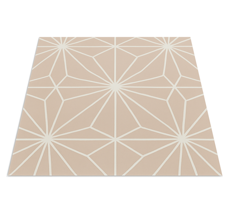 Kitchen vinyl rug with beige stars pattern - TenStickers