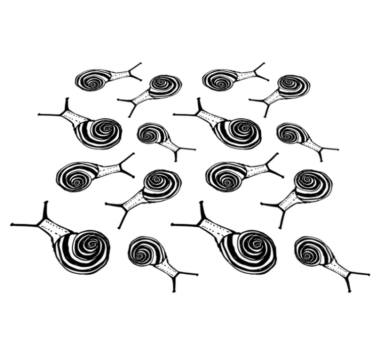 Animal vinyl rug snails set - TenStickers