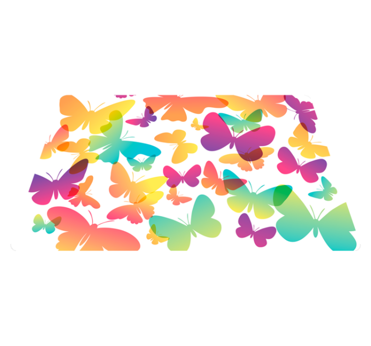 Animal vinyl rug gradient butterflies - TenStickers