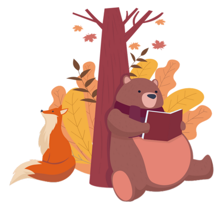 Animal vinyl rug forest friends - TenStickers