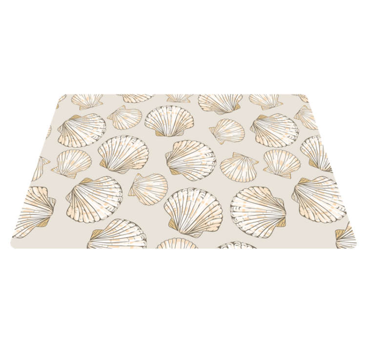 Animal vinyl rug with large and small seashells - TenStickers
