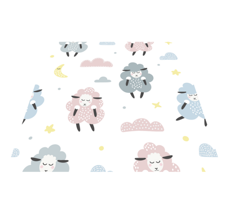 Animal vinyl rug sheep pattern for kids - TenStickers