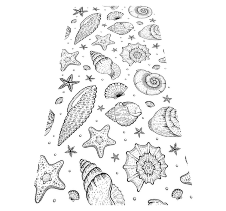 Animal vinyl rug with marine life and seashells - TenStickers