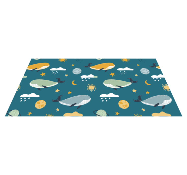 Animal vinyl rug trendy whale design - TenStickers