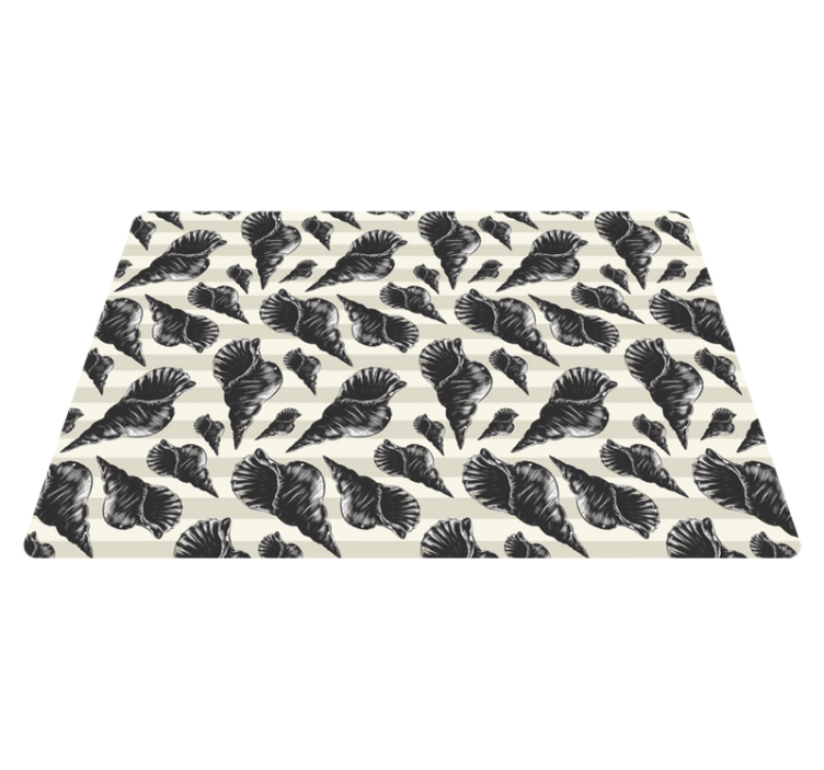 Hand draw seashell vintage animal vinyl rug - TenStickers