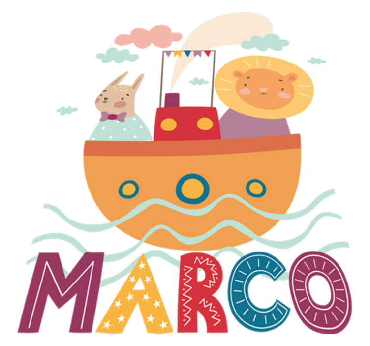 Animal vinyl rug animals on a boat - TenStickers