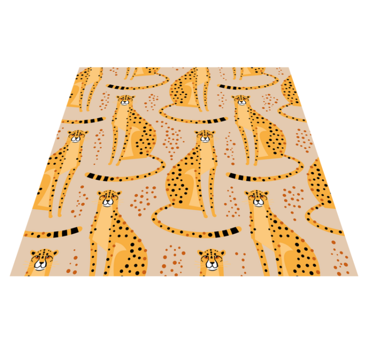 Animal vinyl rug leopard illustration pattern - TenStickers