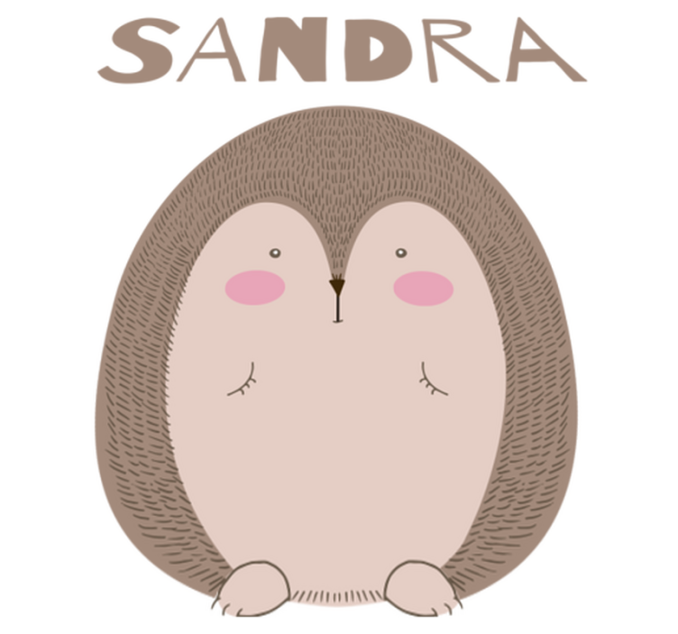 Cute hedgehog character animal vinyl rug - TenStickers