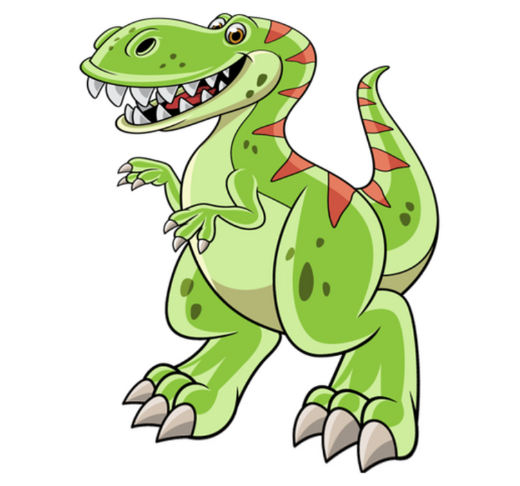 Animal vinyl rug cartoon tyrannosaurus rex - TenStickers