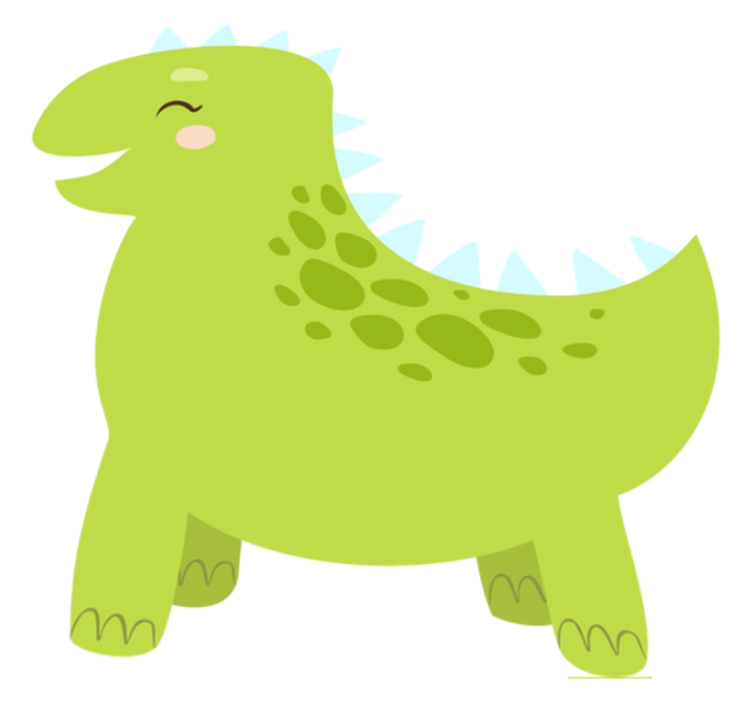 Happy dinosaur character animal vinyl rug - TenStickers