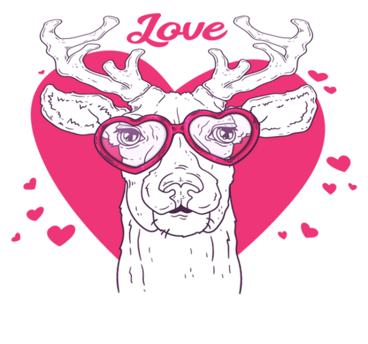 Stag love animal vinyl rug - TenStickers