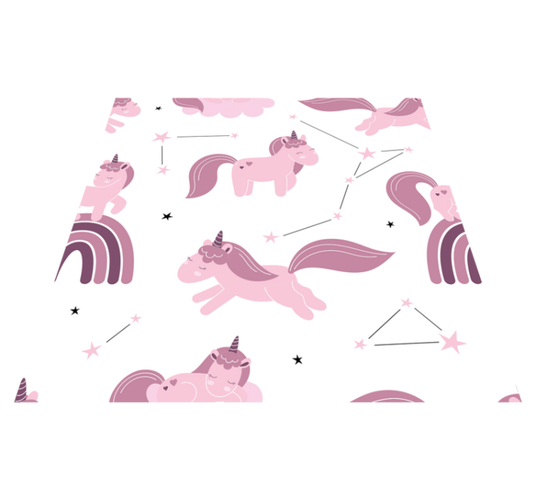 Animal vinyl rug unicorns and constellations - TenStickers