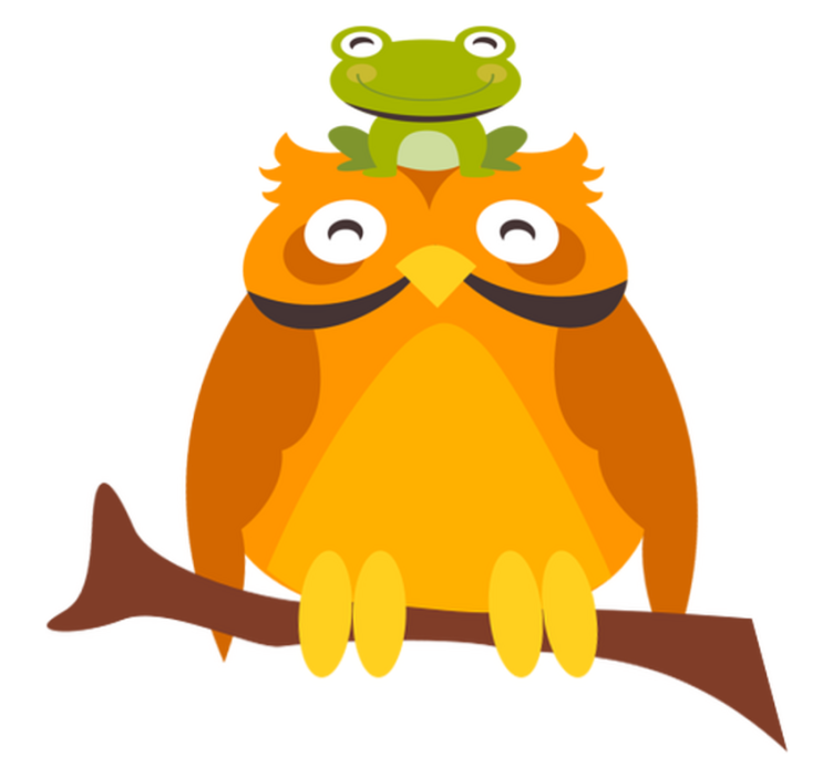 Whimsical animal characters animal vinyl rug - TenStickers