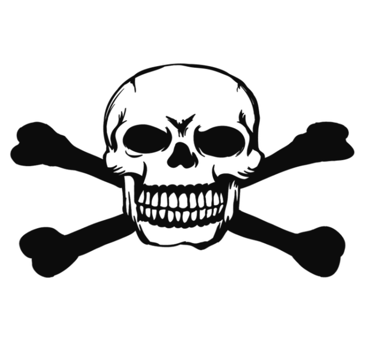 Halloween vinyl rug skull for car - TenStickers