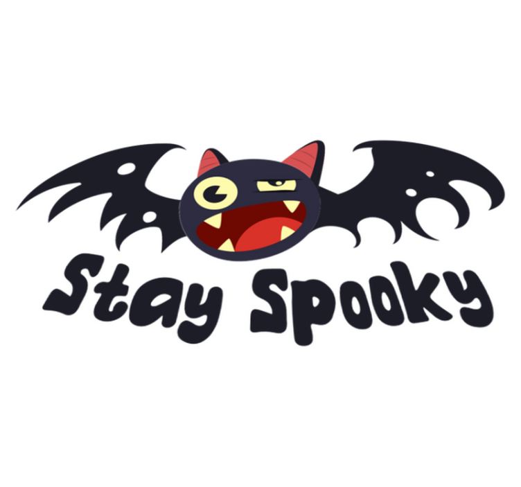 Halloween vinyl rug stay spooky bat - TenStickers