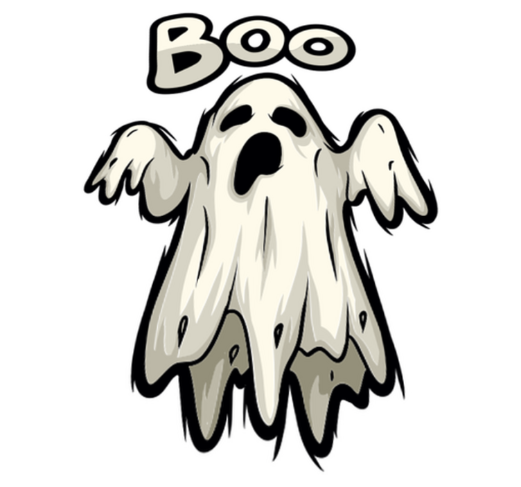 Halloween vinyl rug boo ghost figure - TenStickers