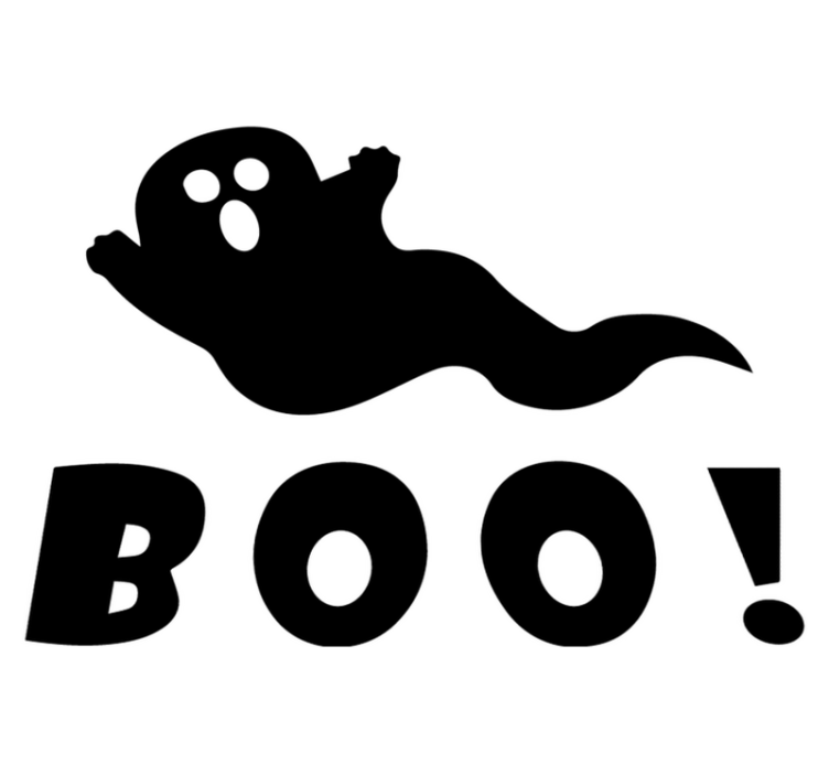Halloween vinyl rug ghostly boo showcase - TenStickers