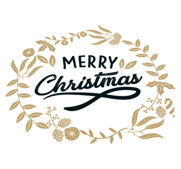 Christmas vinyl rug floral embroidery design - TenStickers