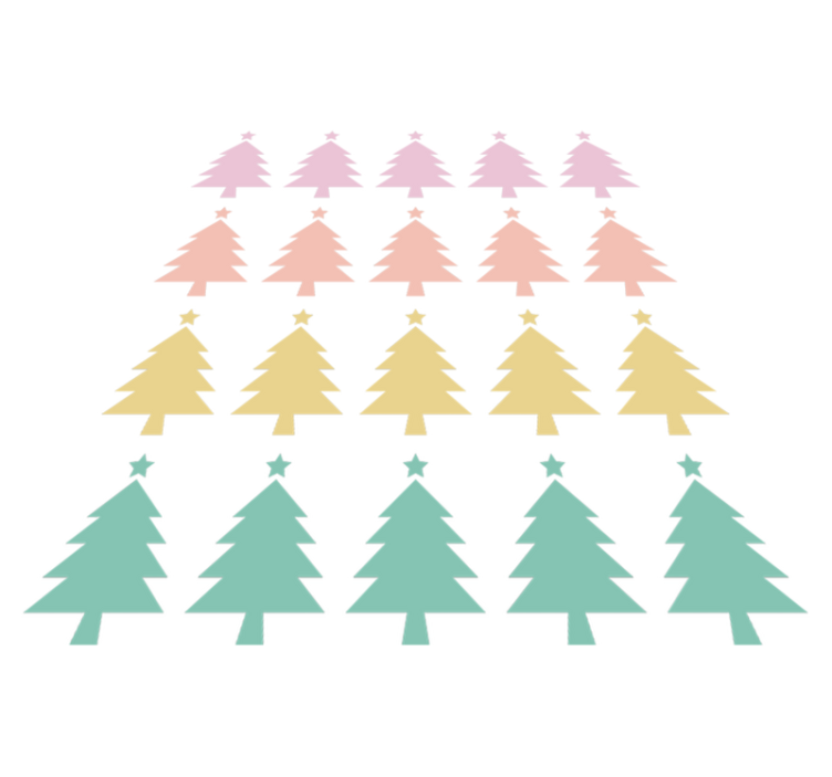 Christmas vinyl rug christmas tree print - TenStickers
