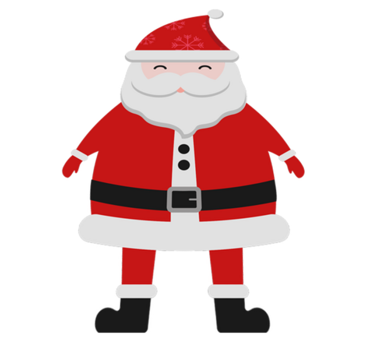 Christmas vinyl rug santa claus for kids - TenStickers