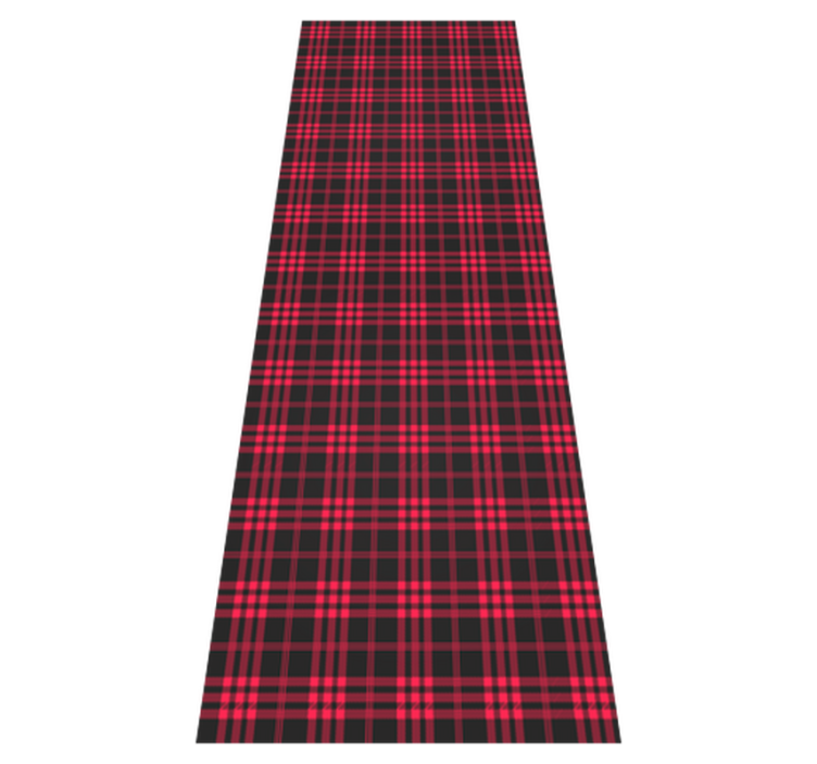Christmas vinyl rug christmas tartan pattern rug - TenStickers