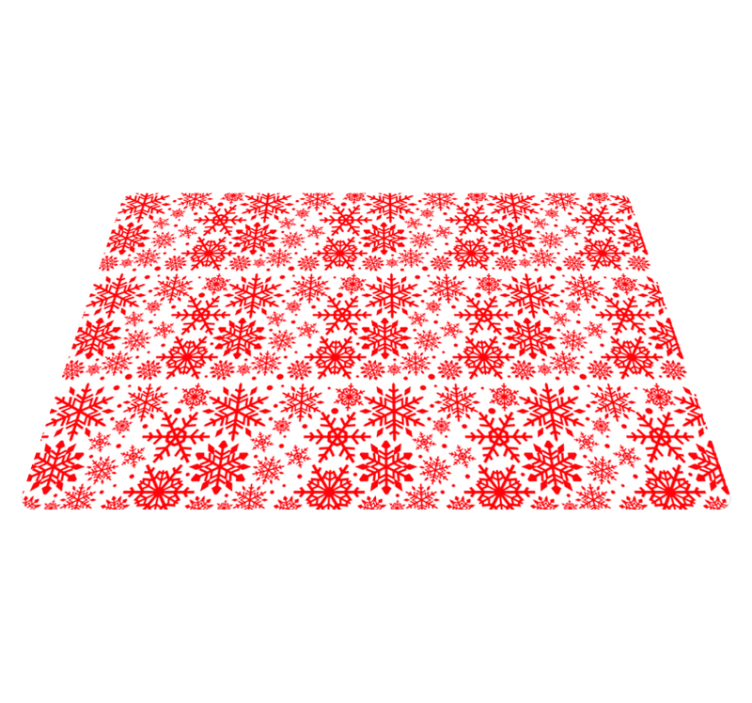Christmas vinyl rug red snowflakes laptop - TenStickers
