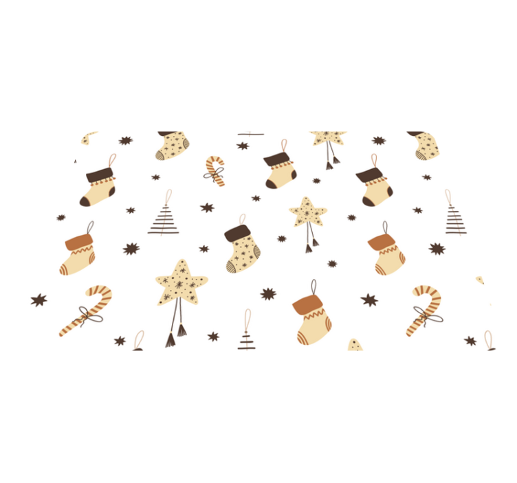 Christmas vinyl rug with glittered xmas gifts pattern - TenStickers