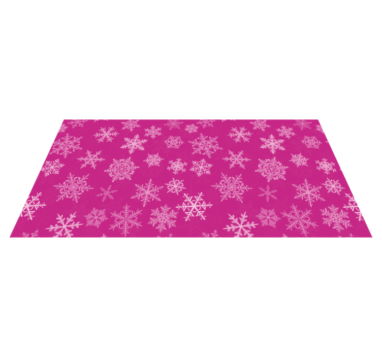 Christmas vinyl rug with snowflake pattern overlay - TenStickers