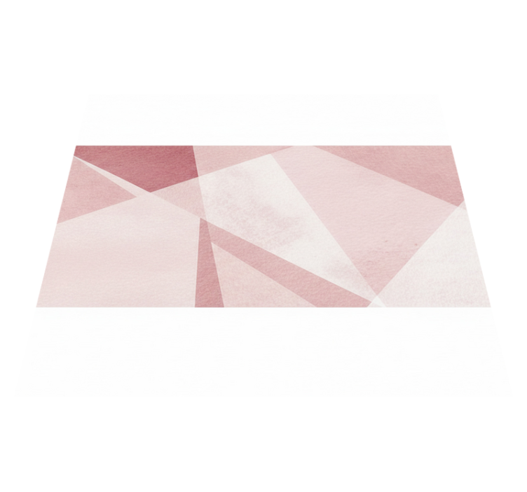 Geometric vinyl rug in teal pastel overlays - TenStickers