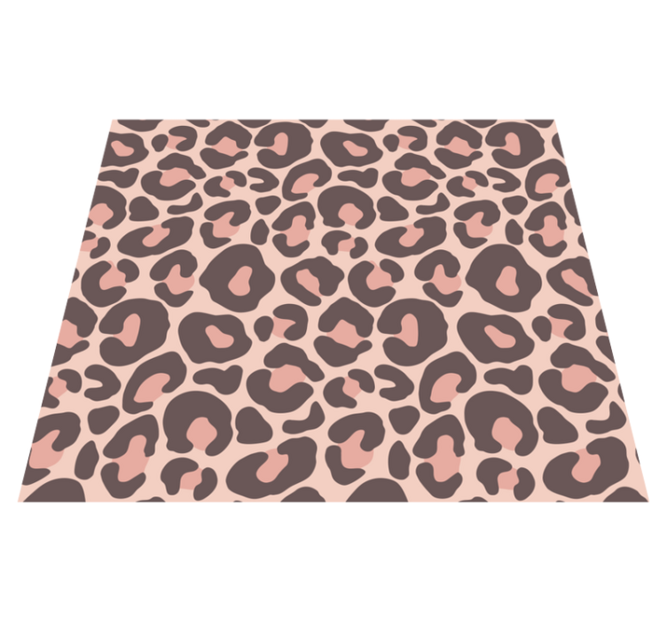 Animal print vinyl rug in pink leopard print - TenStickers