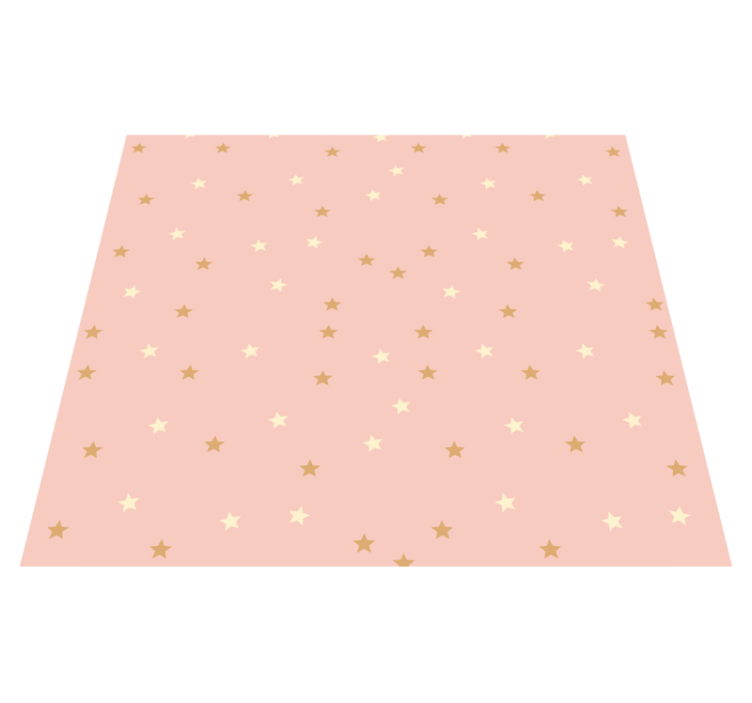 Star vinyl rug tiny golden stars on pink - TenStickers