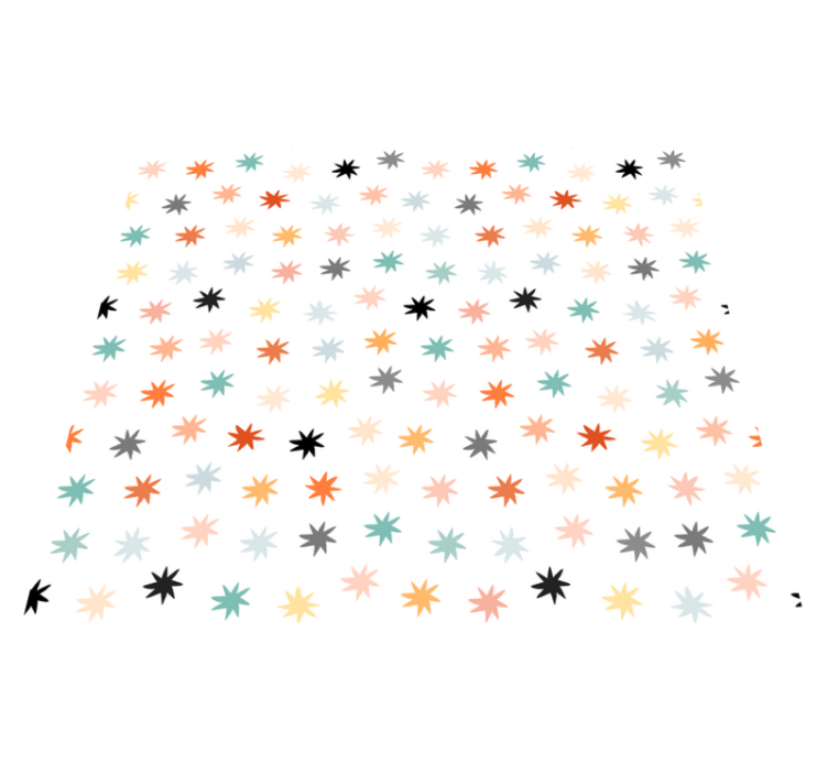 Star vinyl rug with geometric star design - TenStickers