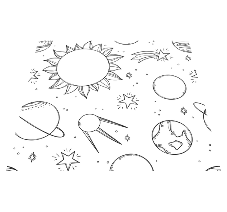 Star vinyl rug for little astronauts - TenStickers