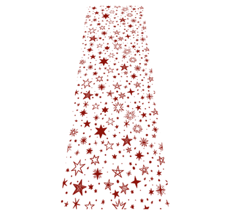 Red watercolour star star vinyl rug - TenStickers