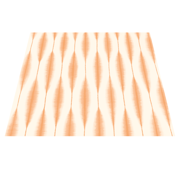 Geometric vinyl rug ikat kasuri in orange - TenStickers